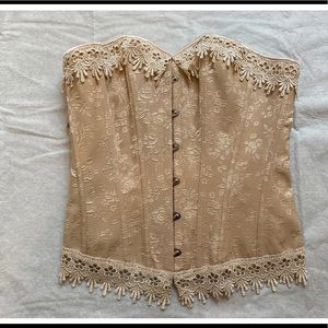 Cream brocade corset